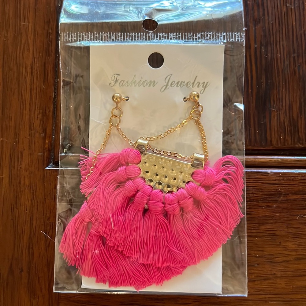 Pink and Gold earrings